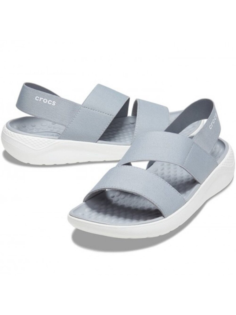 Crocs LiteRide Stretch Sandal Women 11 Slingback Strappy Open Toe Travel Walking